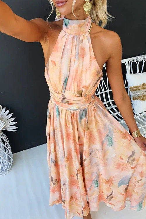 Sari™ | Enchanting Watercolour Pattern Dress