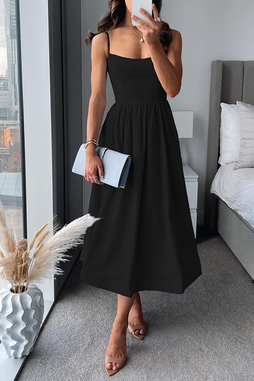 Martina™ | Chic Strappy Midi Dress