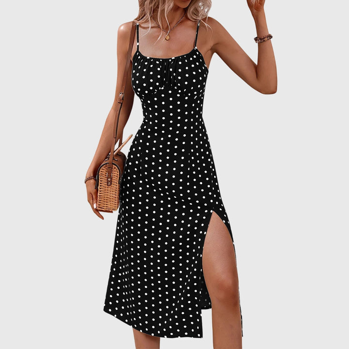 Aprille – Midi Dress with Polka Dot Print