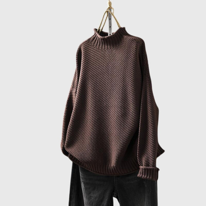 Amelia - Knit Jumper with Funnel Neck