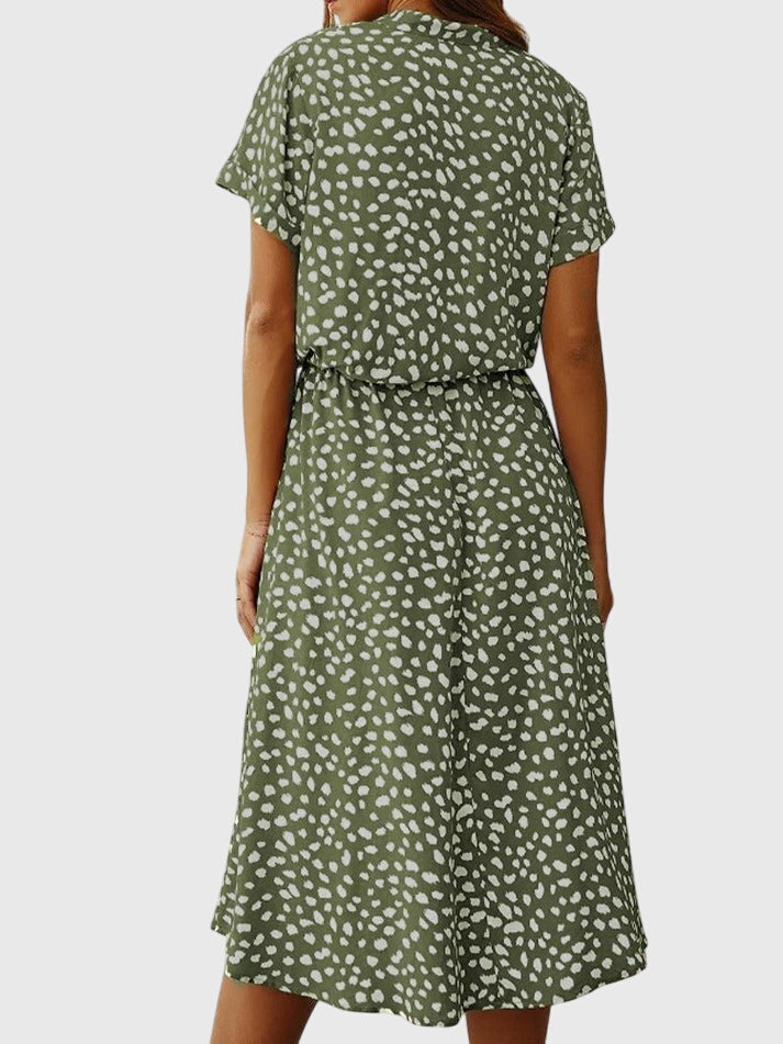 Amber | V-Neck Printed Dress