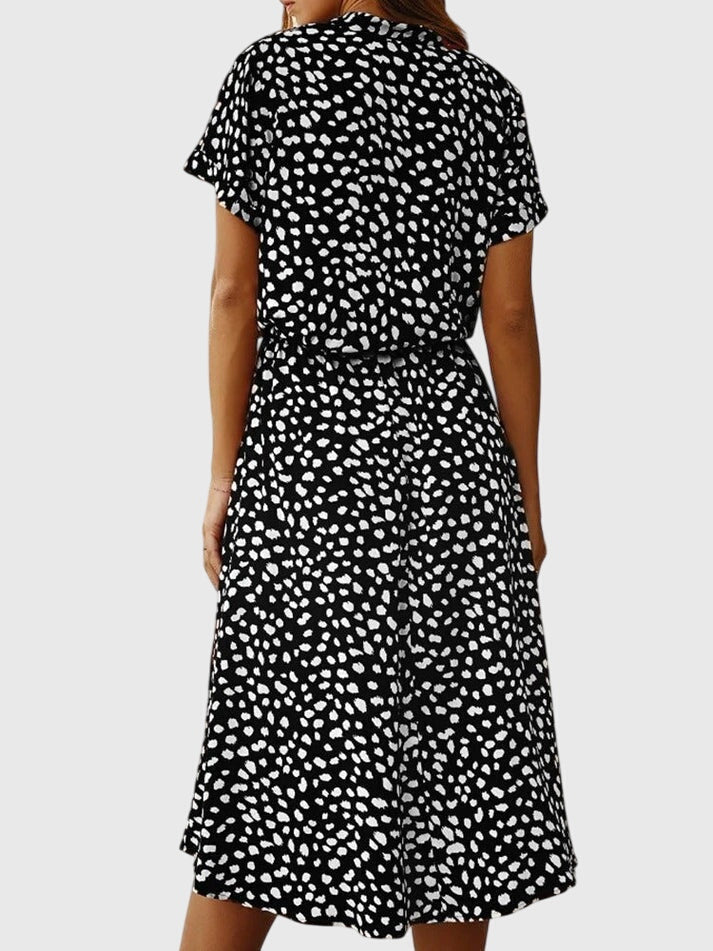 Amber | V-Neck Printed Dress