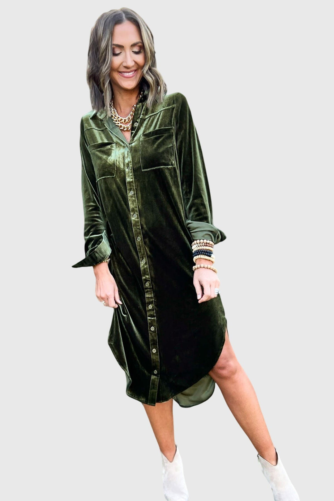 Camille - Relaxed Velvet Dress