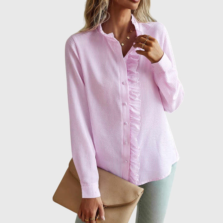 Alice - Long Sleeve Ruffle Blouse