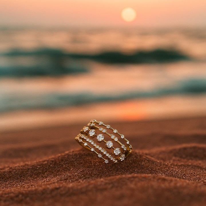 Pelagia | Collection of Elegant Golden Rings