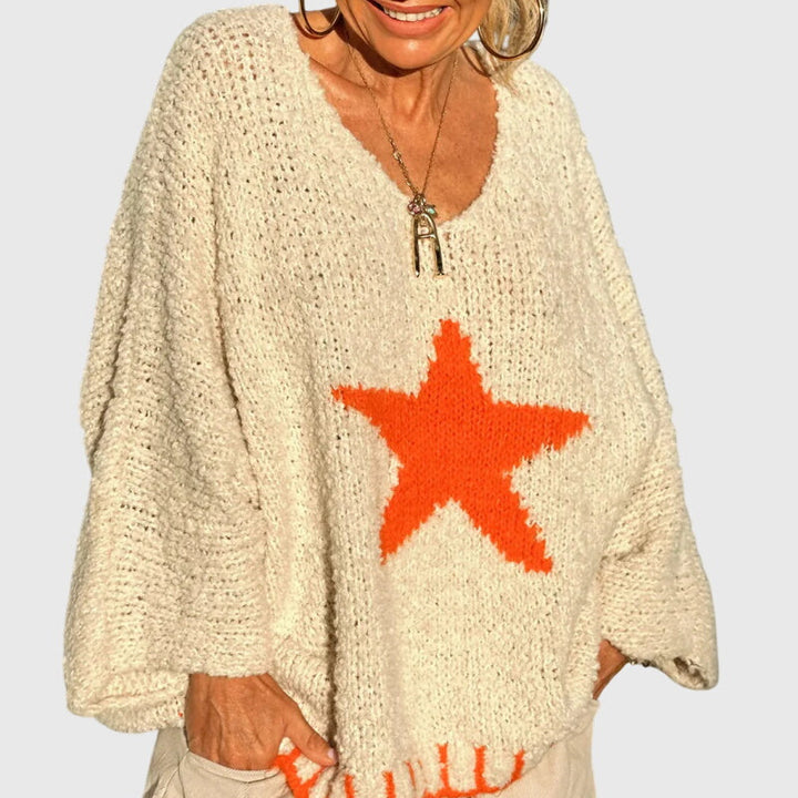 Aria V-Neck Knit Sweater