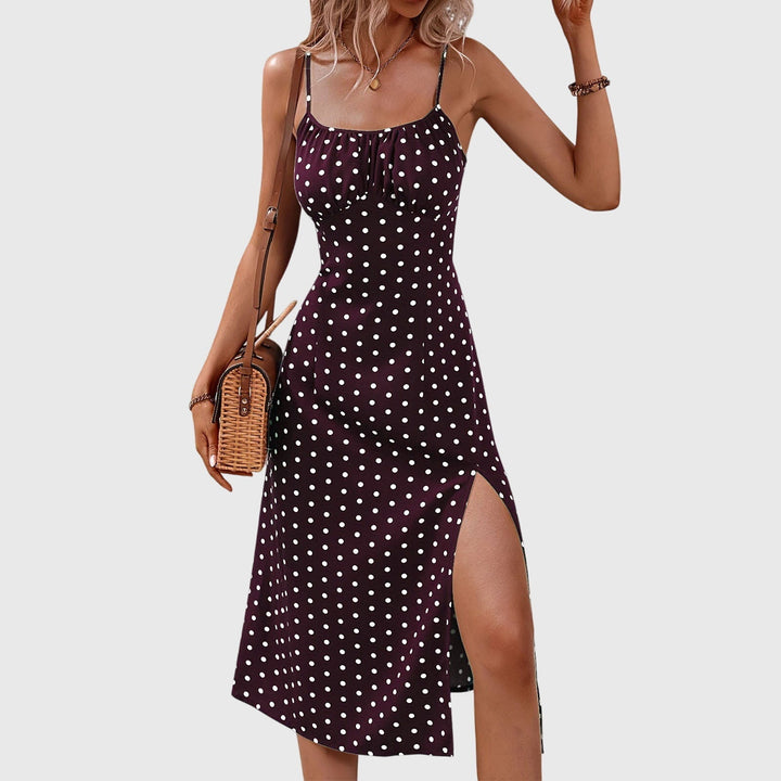 Aprille – Midi Dress with Polka Dot Print