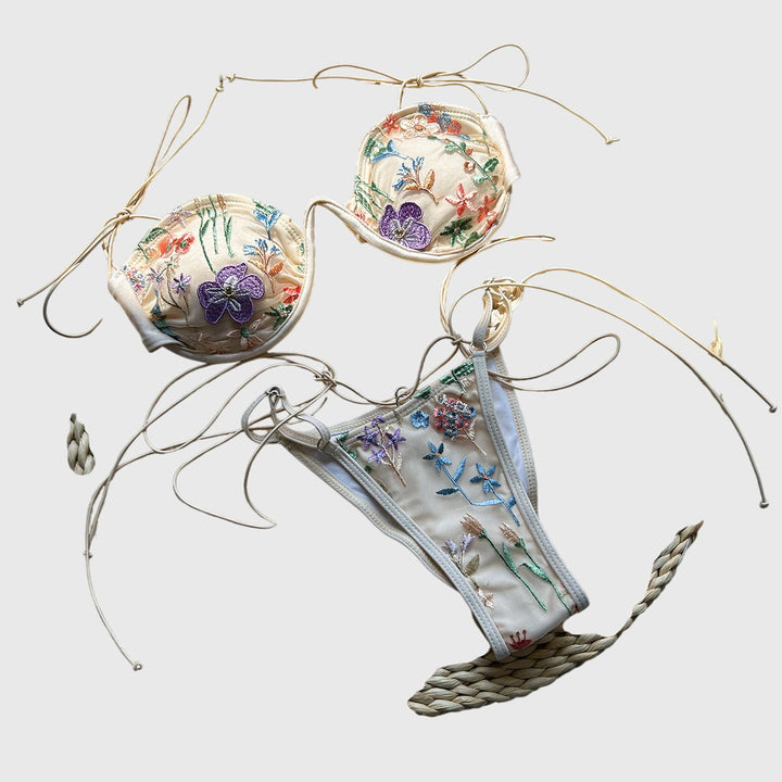 Aster | Elegant Embroidered Swimwear Set