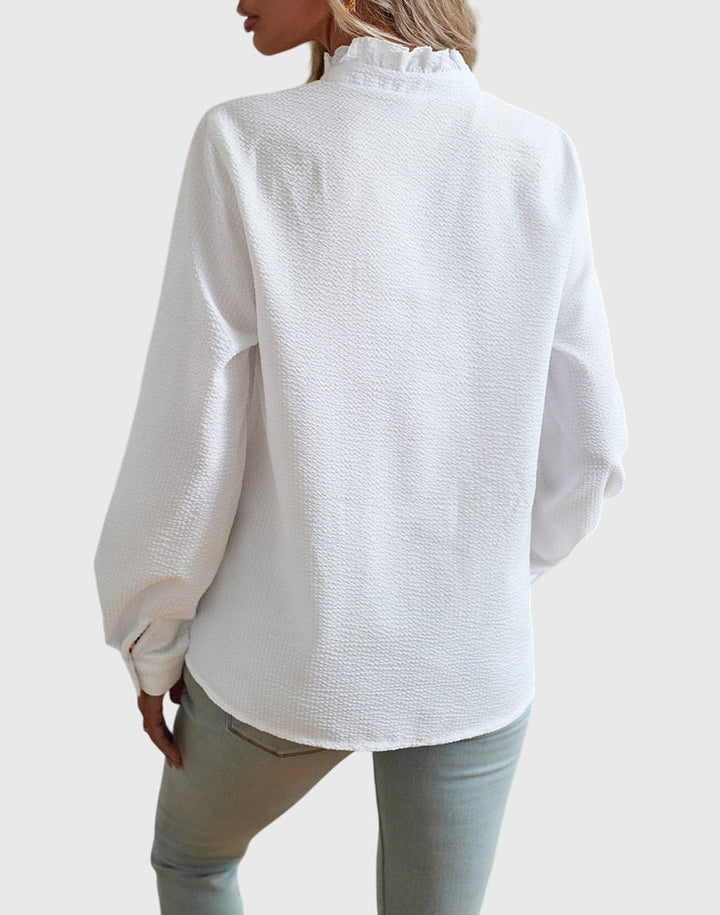 Alice - Long Sleeve Ruffle Blouse