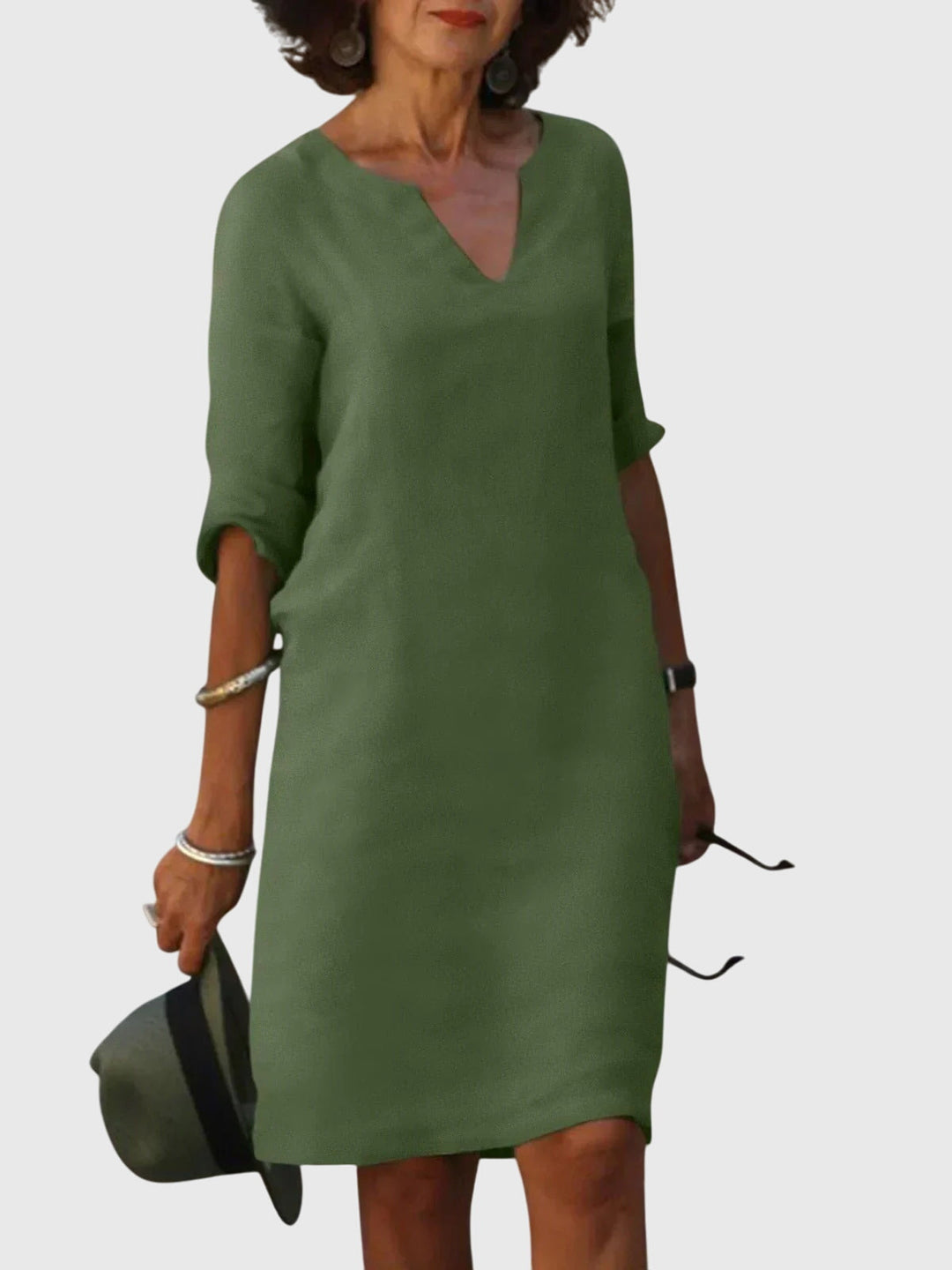 Chelsea - Relaxed V-Neck Dress
