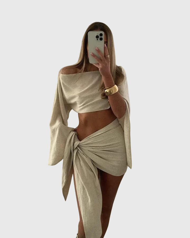 Amoura | Elegant Draped Ensemble