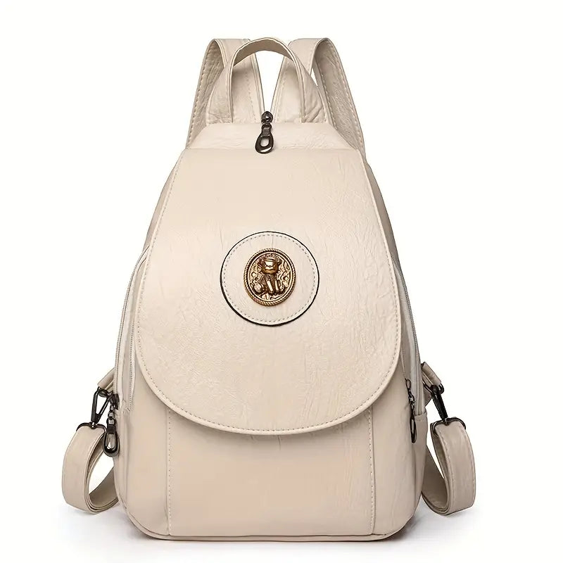Mira's Retro Denim Backpack with Adjustable Straps