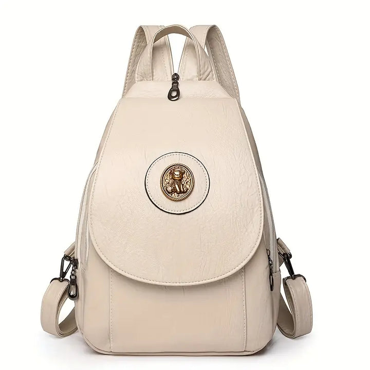 Mira's Retro Denim Backpack with Adjustable Straps