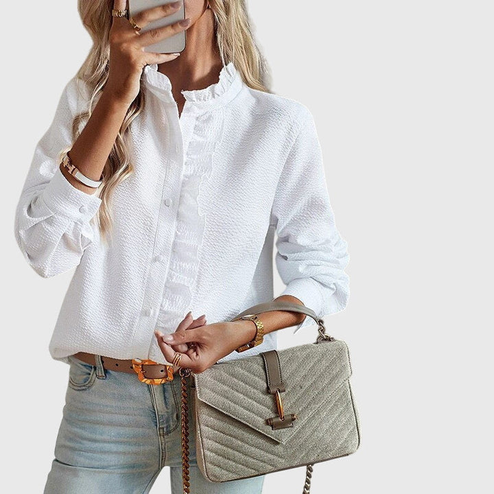 Alice - Long Sleeve Ruffle Blouse