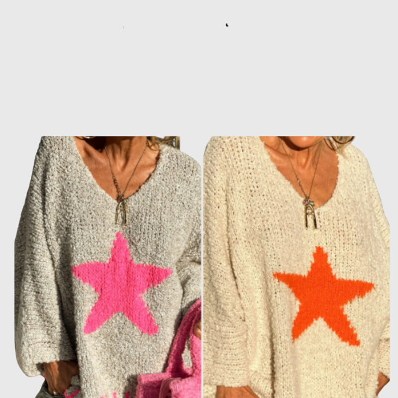 Aria V-Neck Knit Sweater