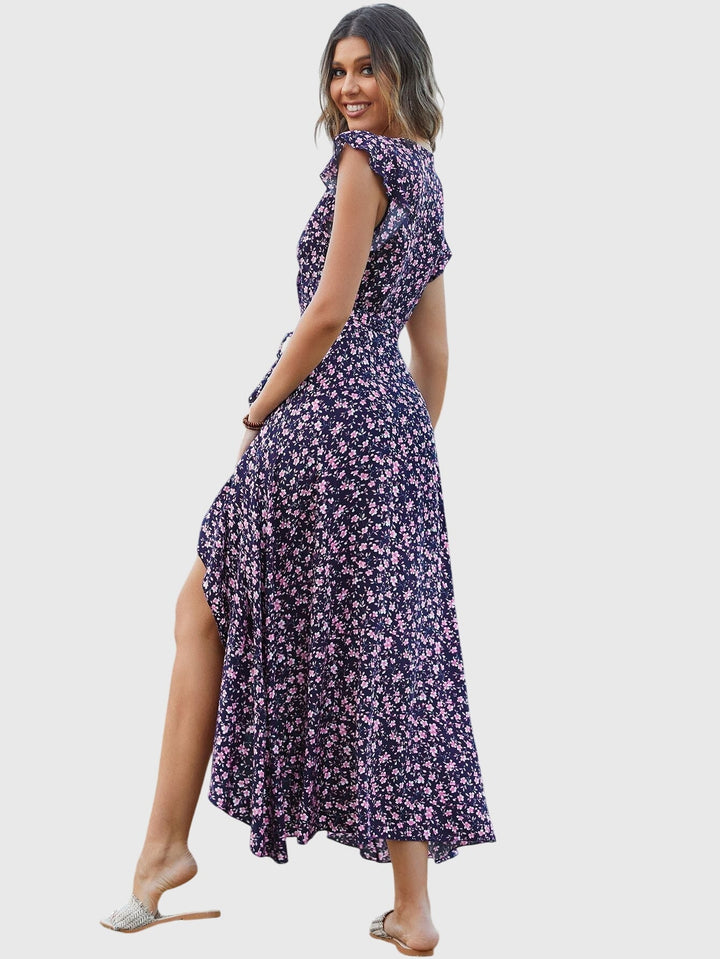 Adele - Floral Print Sleeveless Dress