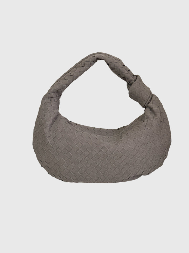 Celeste | Medium Suede Bag with Knotted Braided Detail