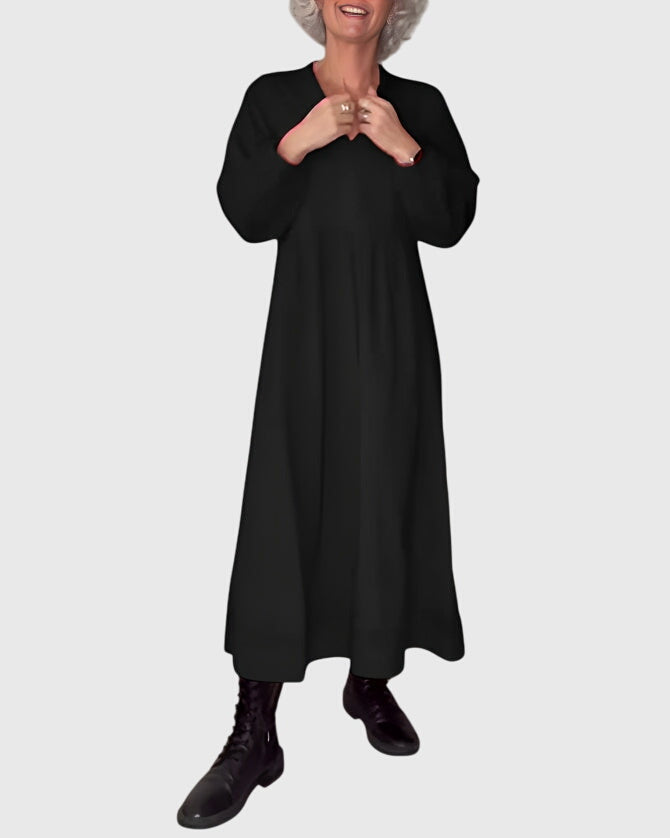 Amanda - Elegant V-Neck Maxi Dress
