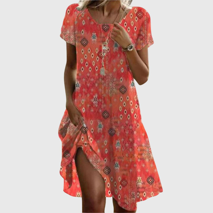 Cecilia – Bohemian Short Sleeve Dress