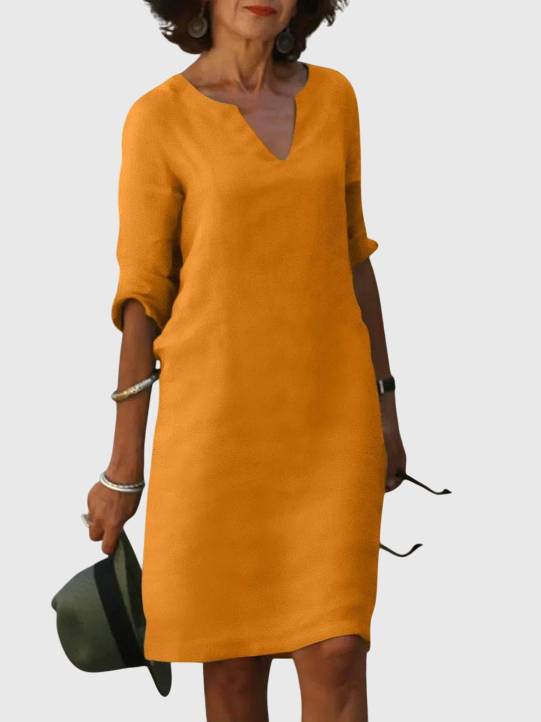 Chelsea - Relaxed V-Neck Dress