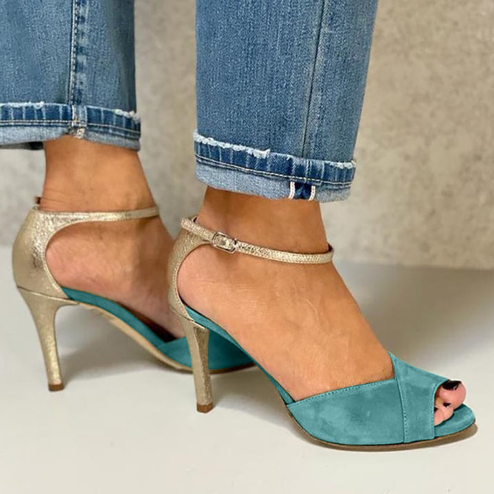 Yara™ | Shimmering Strappy High Heels