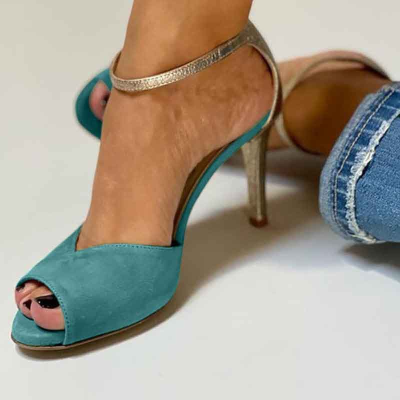 Yara™ | Shimmering Strappy High Heels