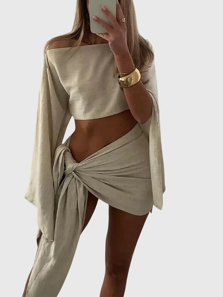 Amoura | Elegant Draped Ensemble