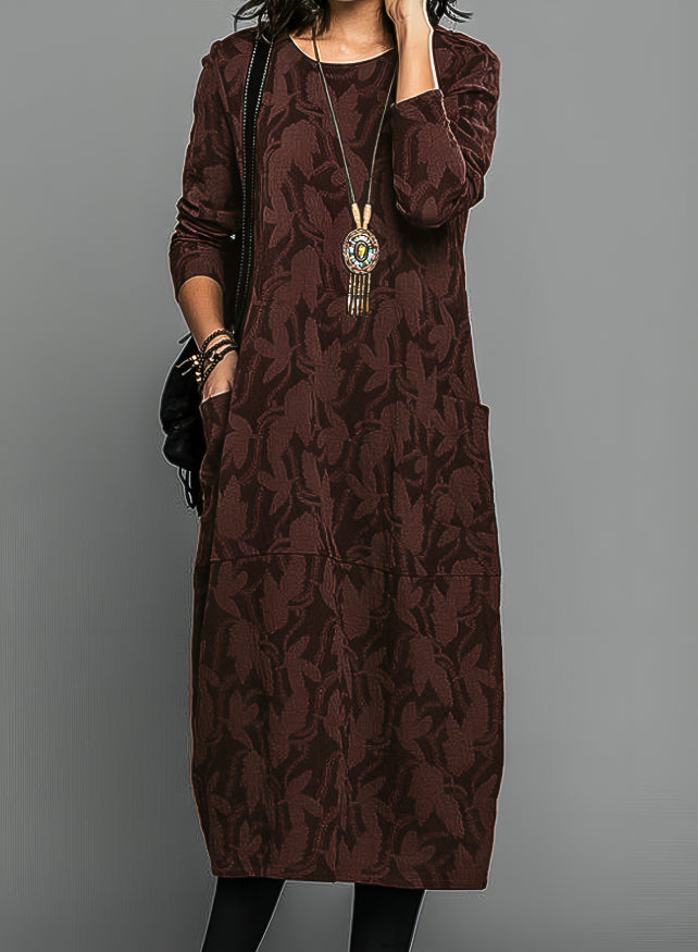 Cassie | Cozy Round Neck Winter Dress