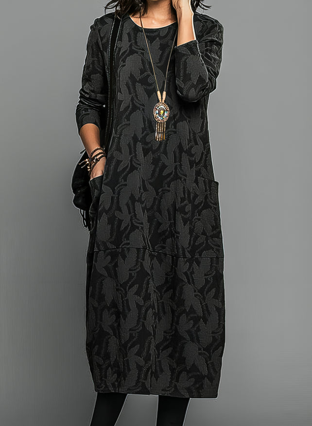 Cassie | Cozy Round Neck Winter Dress