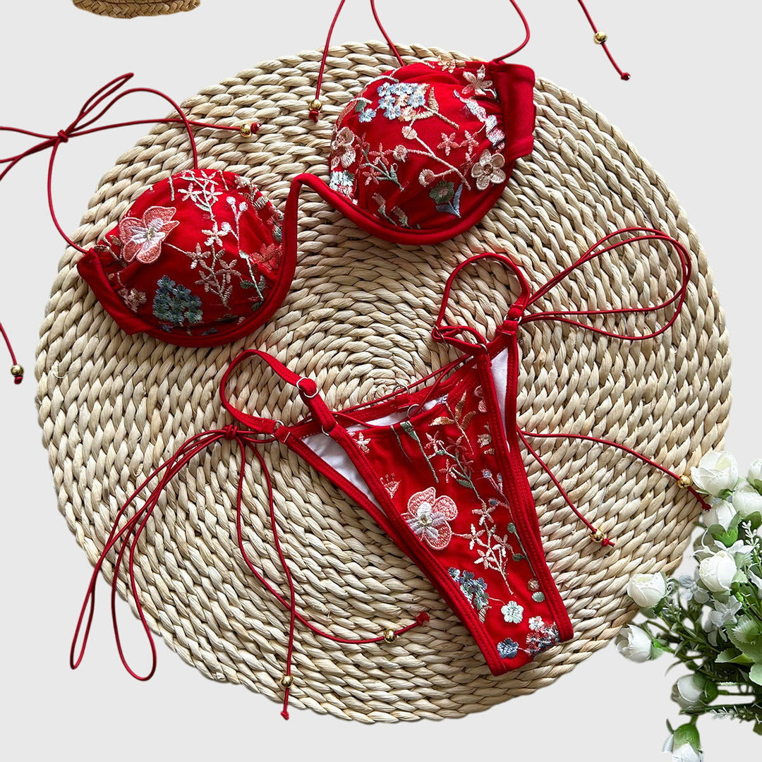 Aster | Elegant Embroidered Swimwear Set