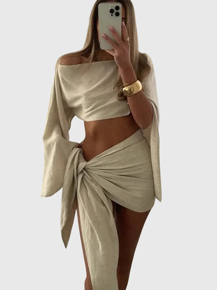 Amoura | Elegant Draped Ensemble