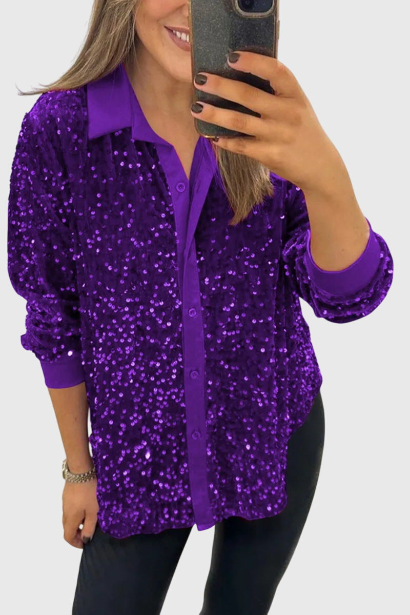 Bryony - Shimmering Sequin Blouse