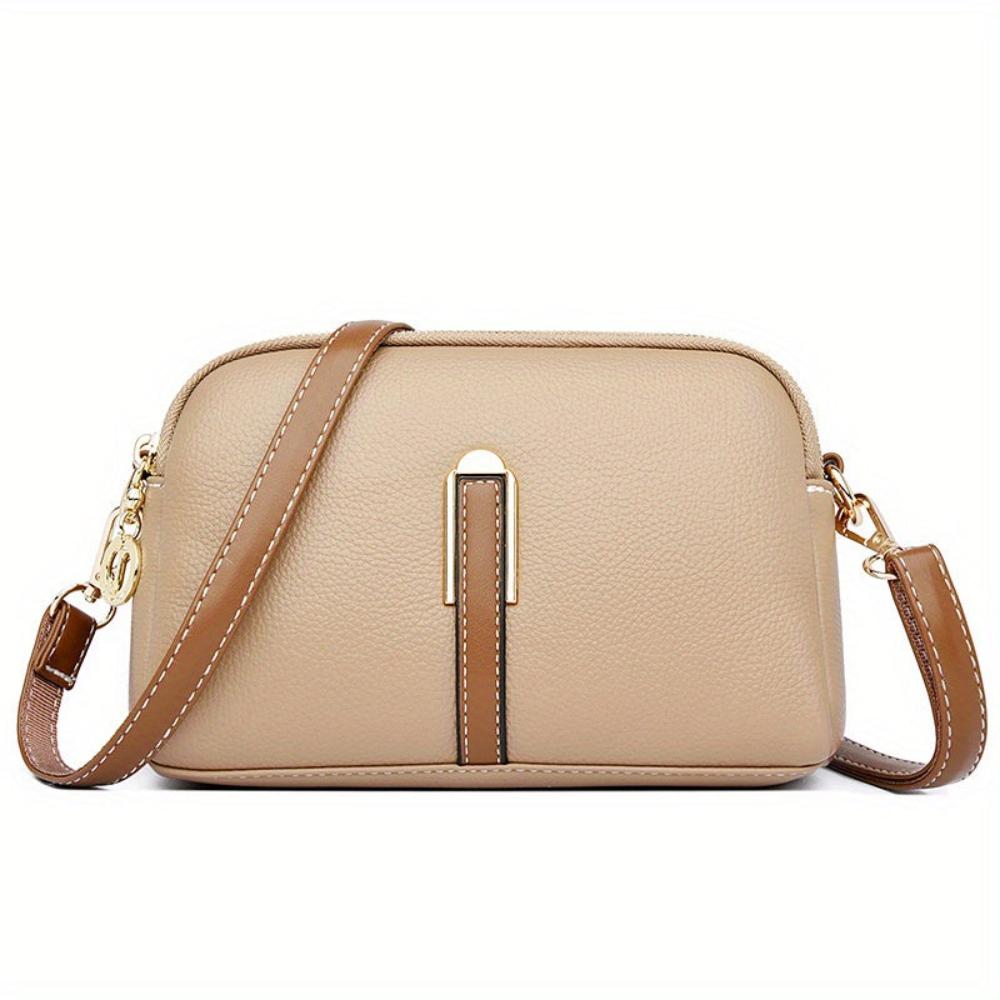 Mila Litchi Embossed Print Crossbody Bag