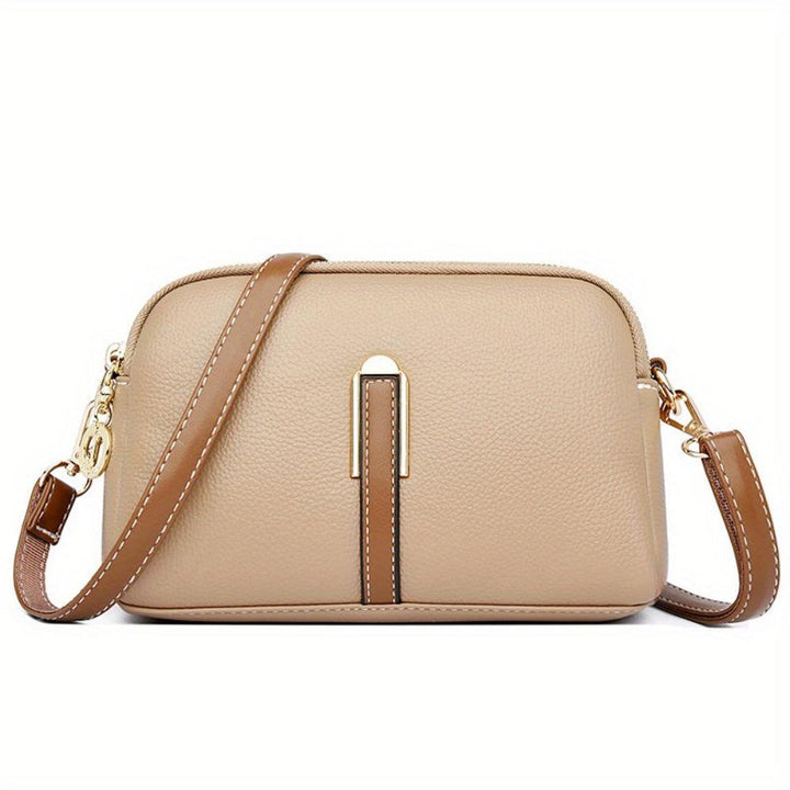 Mila Litchi Embossed Print Crossbody Bag