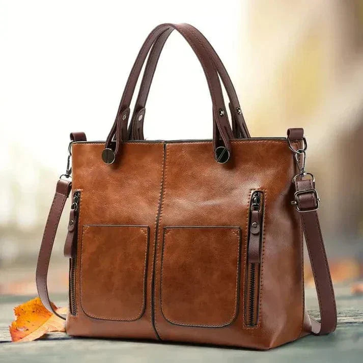 Chic Retro Leather Shoulder Bag