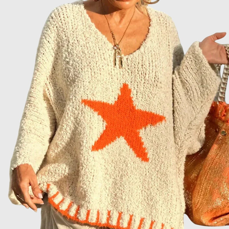 Aria V-Neck Knit Sweater