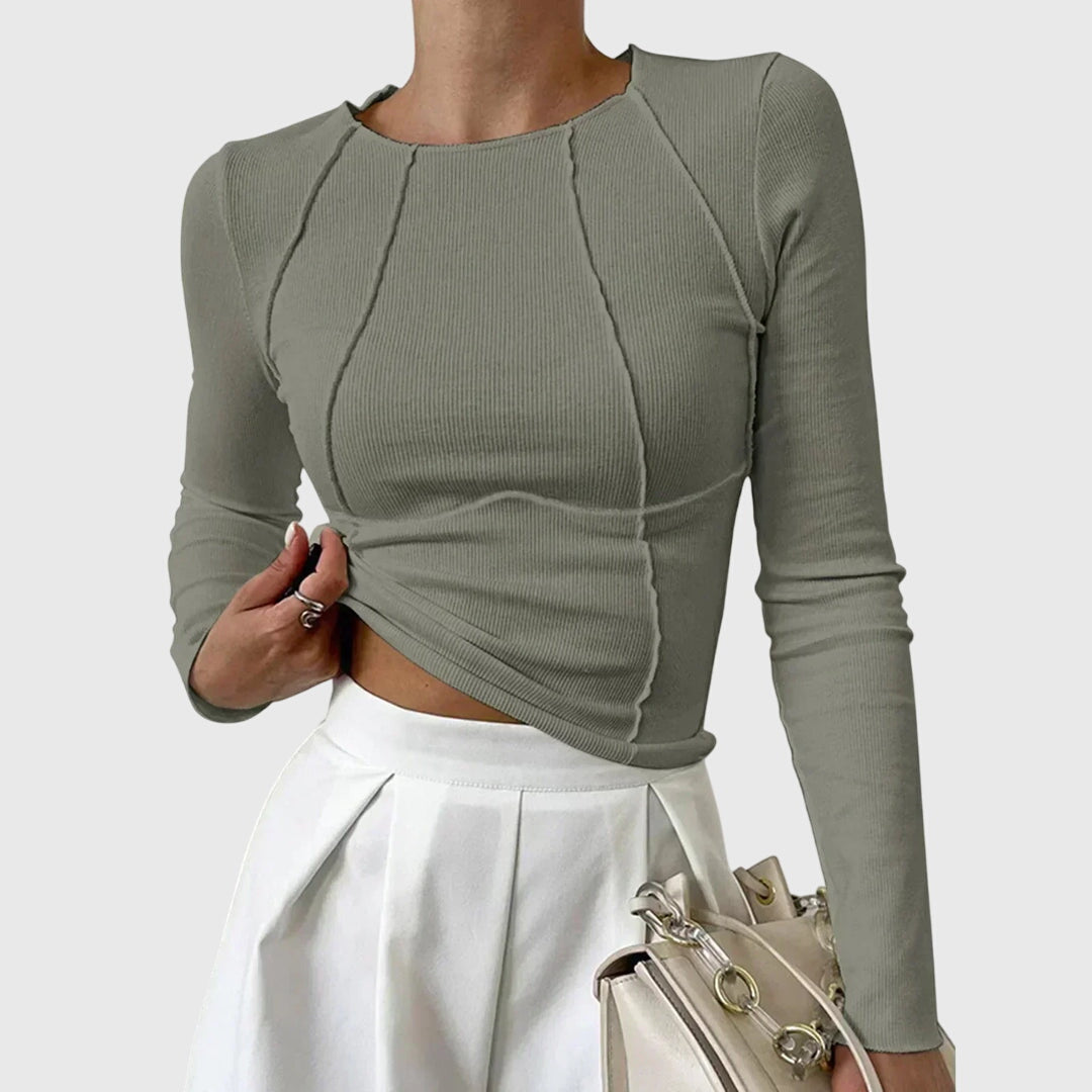 Andi - Long-Sleeve Ribbed Tee