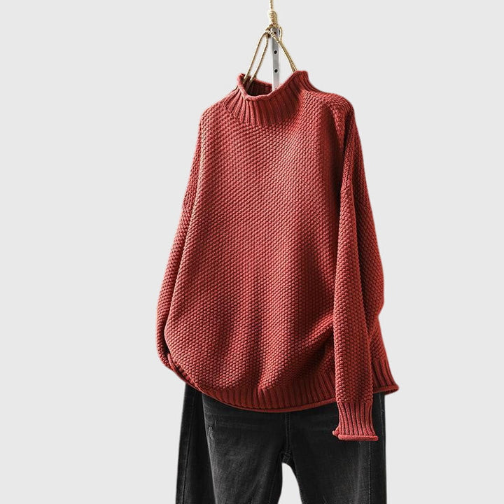 Amelia - Knit Jumper with Funnel Neck