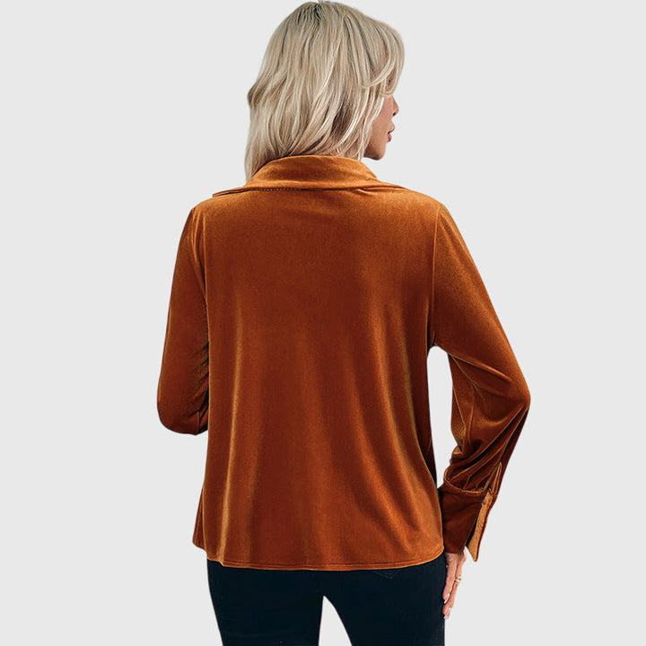 Cassy - Sophisticated Velvet Top
