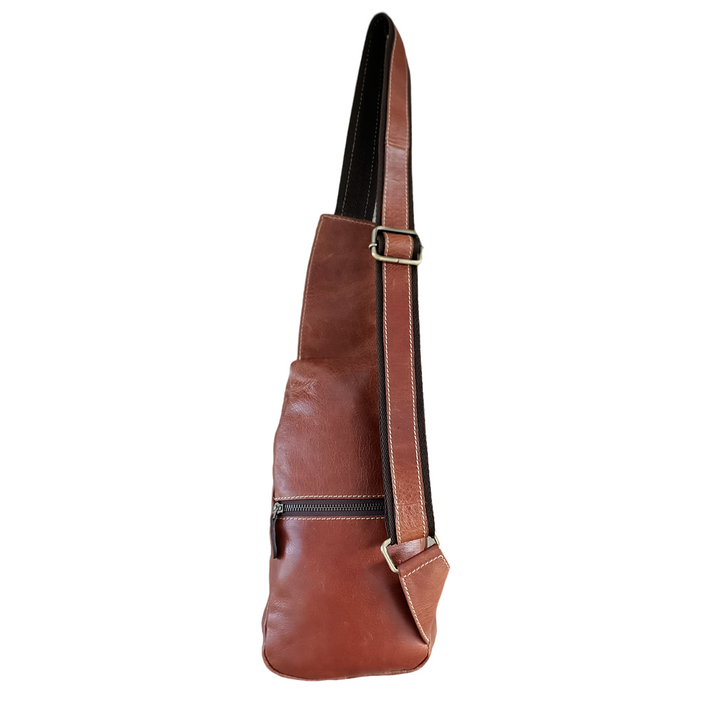 Compact Leather Travel Backpack