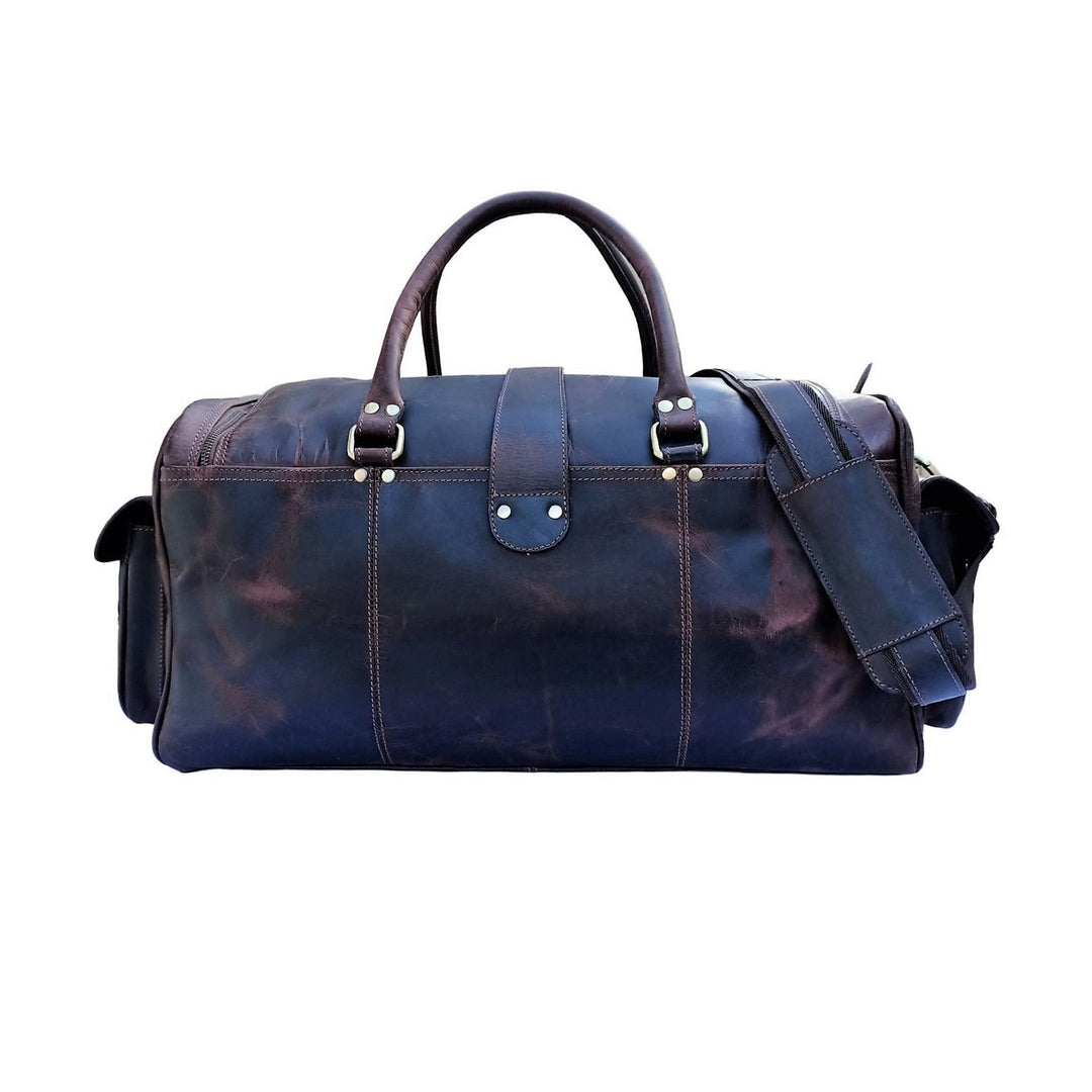 Durable Hard Wax Leather Travel Tote