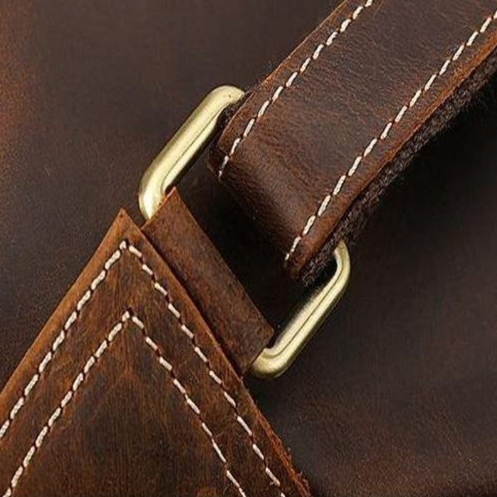 Classic Leather Backpack with Timeless Charm