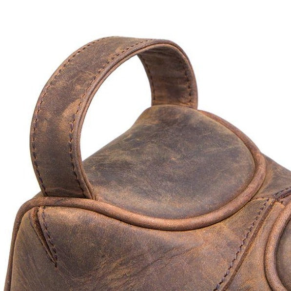 Premium Crazy Horse Leather Dopp Kit