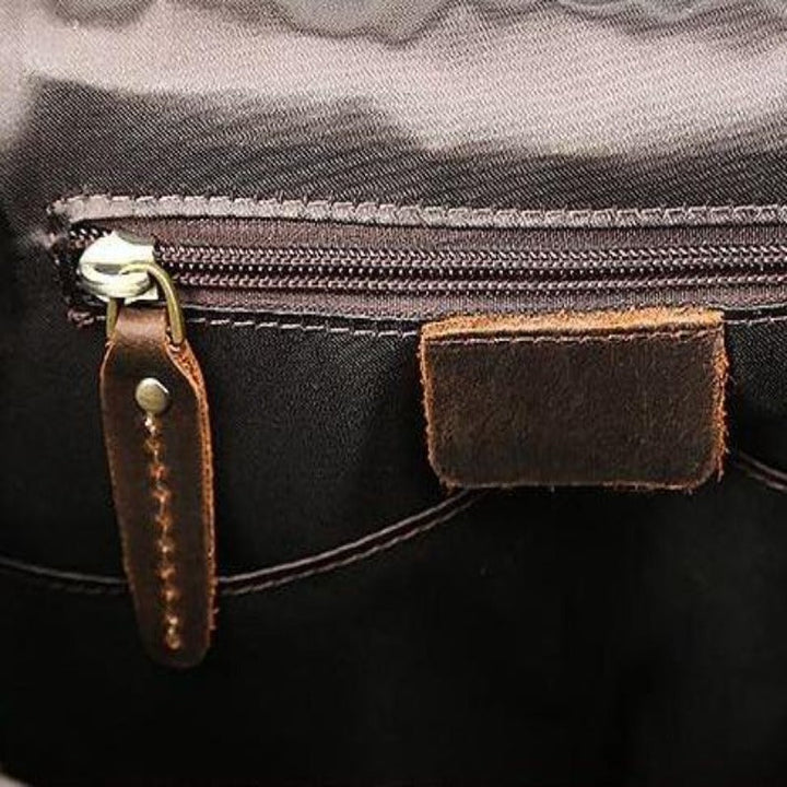 Classic Leather Backpack with Timeless Charm