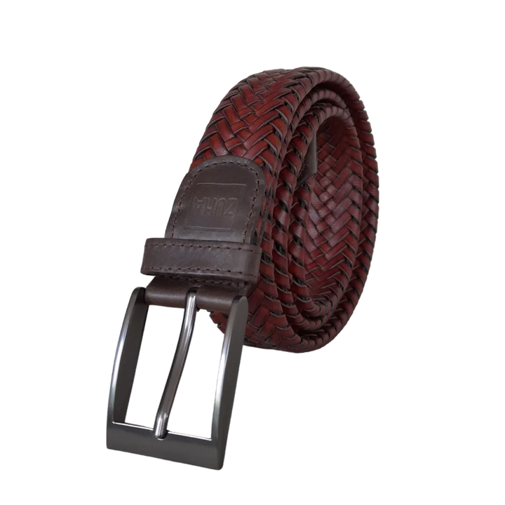 ZUHA Men's Braided Leather Belt