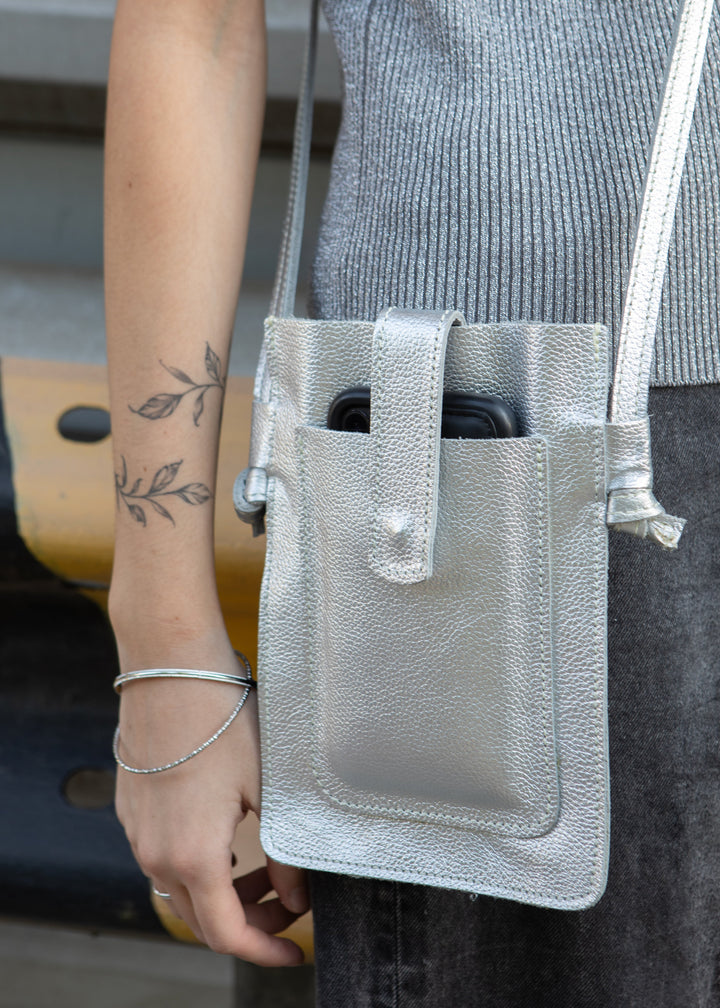 Monse Metallic Silver Wallet