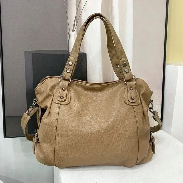 Chic and Multifunctional Leather Shoulder Bag