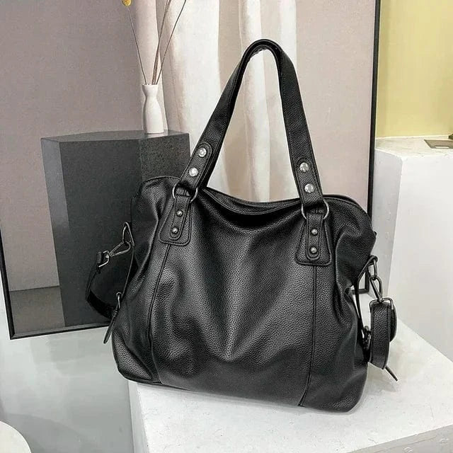 Chic and Multifunctional Leather Shoulder Bag