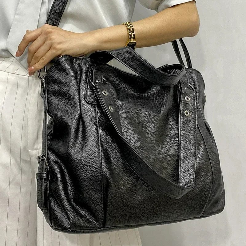 Chic and Multifunctional Leather Shoulder Bag