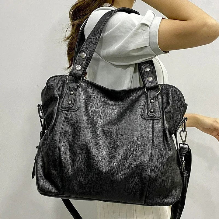 Chic and Multifunctional Leather Shoulder Bag